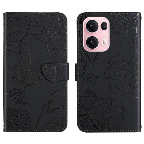 HT03 Skin Feel Butterfly Embossed Flip Leather Phone Case, For OPPO A5 5G Global, For OPPO Reno14 Pro 5G Global, For OPPO Reno14 5G Global, For OPPO A5 Pro 5G Global, For OPPO Reno13 Pro, For OPPO Reno13, For OPPO Reno13 F                              ...