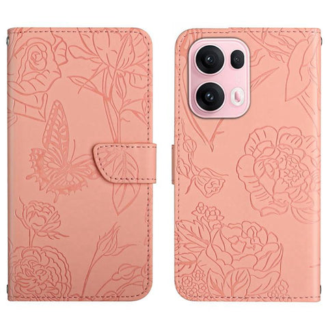 HT03 Skin Feel Butterfly Embossed Flip Leather Phone Case, For OPPO A5 5G Global, For OPPO Reno14 Pro 5G Global, For OPPO Reno14 5G Global, For OPPO A5 Pro 5G Global, For OPPO Reno13 Pro, For OPPO Reno13, For OPPO Reno13 F                              ...