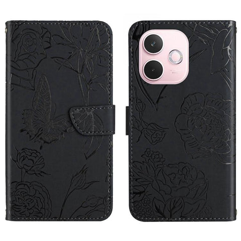 HT03 Skin Feel Butterfly Embossed Flip Leather Phone Case, For OPPO A5 5G Global, For OPPO Reno14 Pro 5G Global, For OPPO Reno14 5G Global, For OPPO A5 Pro 5G Global, For OPPO Reno13 Pro, For OPPO Reno13, For OPPO Reno13 F                              ...