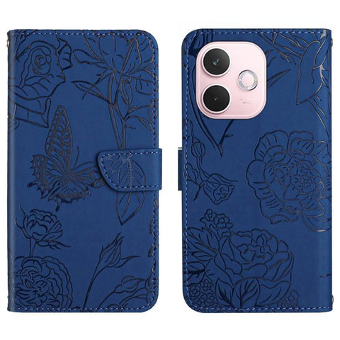 HT03 Skin Feel Butterfly Embossed Flip Leather Phone Case, For OPPO A5 5G Global, For OPPO Reno14 Pro 5G Global, For OPPO Reno14 5G Global, For OPPO A5 Pro 5G Global, For OPPO Reno13 Pro, For OPPO Reno13, For OPPO Reno13 F                              ...