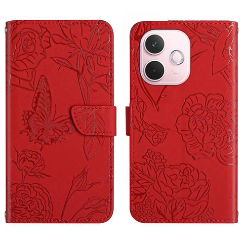 HT03 Skin Feel Butterfly Embossed Flip Leather Phone Case, For OPPO A5 5G Global, For OPPO Reno14 Pro 5G Global, For OPPO Reno14 5G Global, For OPPO A5 Pro 5G Global, For OPPO Reno13 Pro, For OPPO Reno13, For OPPO Reno13 F                              ...