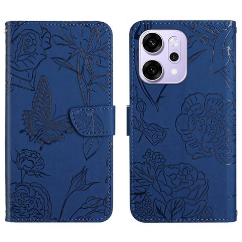 HT03 Skin Feel Butterfly Embossed Flip Leather Phone Case, For OPPO A5 5G Global, For OPPO Reno14 Pro 5G Global, For OPPO Reno14 5G Global, For OPPO A5 Pro 5G Global, For OPPO Reno13 Pro, For OPPO Reno13, For OPPO Reno13 F                              ...