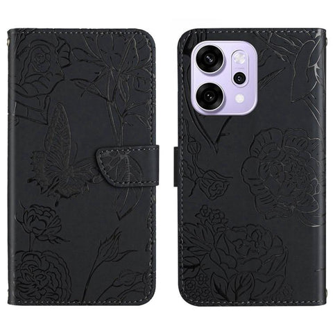 HT03 Skin Feel Butterfly Embossed Flip Leather Phone Case, For OPPO A5 5G Global, For OPPO Reno14 Pro 5G Global, For OPPO Reno14 5G Global, For OPPO A5 Pro 5G Global, For OPPO Reno13 Pro, For OPPO Reno13, For OPPO Reno13 F                              ...
