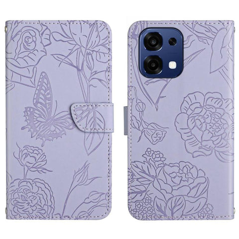HT03 Skin Feel Butterfly Embossed Flip Leather Phone Case, For OPPO Reno16 F / Reno16 FS 5G, For OPPO Reno16 / Reno16 Pro 5G Global, For OPPO A6 5G Global / A6x 5G, For OPPO Reno15 F 5G Global, For OPPO Reno15 Pro Max 5G Global                         ...