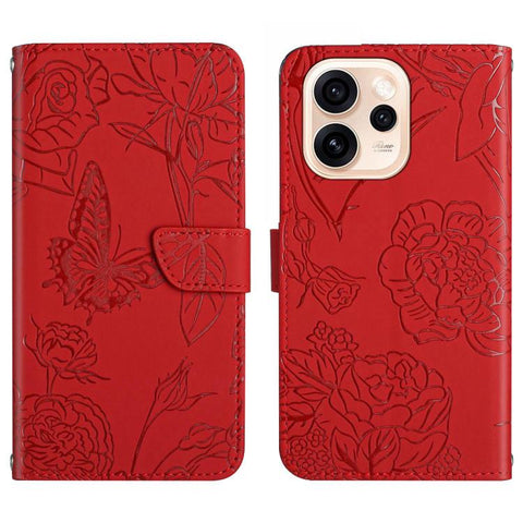 HT03 Skin Feel Butterfly Embossed Flip Leather Phone Case, For OPPO Reno16 F / Reno16 FS 5G, For OPPO Reno16 / Reno16 Pro 5G Global, For OPPO A6 5G Global / A6x 5G, For OPPO Reno15 F 5G Global, For OPPO Reno15 Pro Max 5G Global                         ...