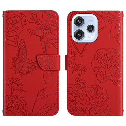 HT03 Skin Feel Butterfly Embossed Flip Leather Phone Case, For OPPO Reno16 F / Reno16 FS 5G, For OPPO Reno16 / Reno16 Pro 5G Global, For OPPO A6 5G Global / A6x 5G, For OPPO Reno15 F 5G Global, For OPPO Reno15 Pro Max 5G Global                         ...