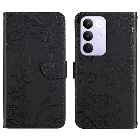 HT03 Skin Feel Butterfly Embossed Flip Leather Phone Case, For Realme C100 4G, For Realme C83 5G, For Realme 16 Pro+ 5G, For Realme C85 5G, For Realme C85 Pro 4G, For Realme 15T 5G, For Realme 15 5G Global / 15 Pro 5G Global, For Realme C71 4G         ...
