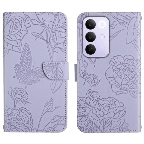 HT03 Skin Feel Butterfly Embossed Flip Leather Phone Case, For Realme C100 4G, For Realme C83 5G, For Realme 16 Pro+ 5G, For Realme C85 5G, For Realme C85 Pro 4G, For Realme 15T 5G, For Realme 15 5G Global / 15 Pro 5G Global, For Realme C71 4G         ...