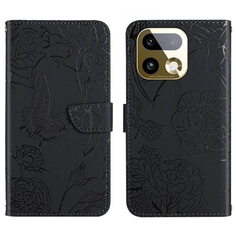 HT03 Skin Feel Butterfly Embossed Flip Leather Phone Case, For Realme C100 4G, For Realme C83 5G, For Realme 16 Pro+ 5G, For Realme C85 5G, For Realme C85 Pro 4G, For Realme 15T 5G, For Realme 15 5G Global / 15 Pro 5G Global, For Realme C71 4G         ...