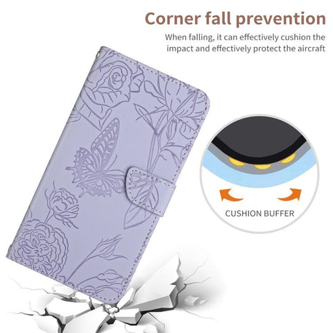 HT03 Skin Feel Butterfly Embossed Flip Leather Phone Case, For Realme C100 4G, For Realme C83 5G, For Realme 16 Pro+ 5G, For Realme C85 5G, For Realme C85 Pro 4G, For Realme 15T 5G, For Realme 15 5G Global / 15 Pro 5G Global, For Realme C71 4G         ...
