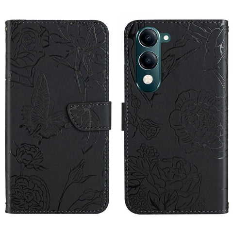 HT03 Skin Feel Butterfly Embossed Flip Leather Phone Case, For vivo V70 FE 5G, For vivo V70 5G Global / V70 Elite 5G, For vivo V60 Lite 5G, For vivo V60 5G, For vivo Y39 5G Global, For vivo V50 Lite 5G, For vivo Y04 4G / Y29s 5G, For vivo Y29 4G Global...