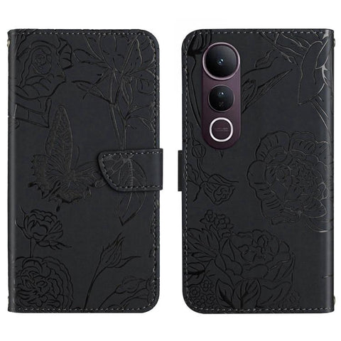HT03 Skin Feel Butterfly Embossed Flip Leather Phone Case, For vivo V70 FE 5G, For vivo V70 5G Global / V70 Elite 5G, For vivo V60 Lite 5G, For vivo V60 5G, For vivo Y39 5G Global, For vivo V50 Lite 5G, For vivo Y04 4G / Y29s 5G, For vivo Y29 4G Global...