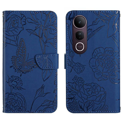 HT03 Skin Feel Butterfly Embossed Flip Leather Phone Case, For vivo V70 FE 5G, For vivo V70 5G Global / V70 Elite 5G, For vivo V60 Lite 5G, For vivo V60 5G, For vivo Y39 5G Global, For vivo V50 Lite 5G, For vivo Y04 4G / Y29s 5G, For vivo Y29 4G Global...