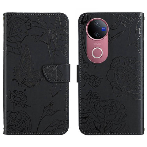 HT03 Skin Feel Butterfly Embossed Flip Leather Phone Case, For vivo V70 FE 5G, For vivo V70 5G Global / V70 Elite 5G, For vivo V60 Lite 5G, For vivo V60 5G, For vivo Y39 5G Global, For vivo V50 Lite 5G, For vivo Y04 4G / Y29s 5G, For vivo Y29 4G Global...
