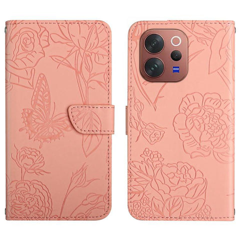 HT03 Skin Feel Butterfly Embossed Flip Leather Phone Case, For vivo V70 FE 5G, For vivo V70 5G Global / V70 Elite 5G, For vivo V60 Lite 5G, For vivo V60 5G, For vivo Y39 5G Global, For vivo V50 Lite 5G, For vivo Y04 4G / Y29s 5G, For vivo Y29 4G Global...