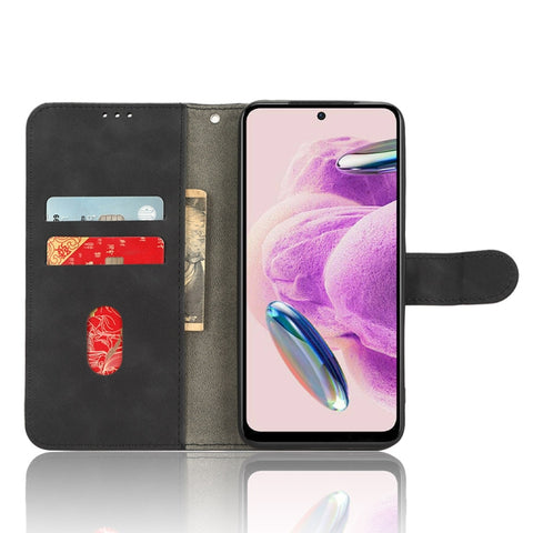 Skin Feel Magnetic Flip Leather Phone Case, For Xiaomi Redmi Note 12S 4G