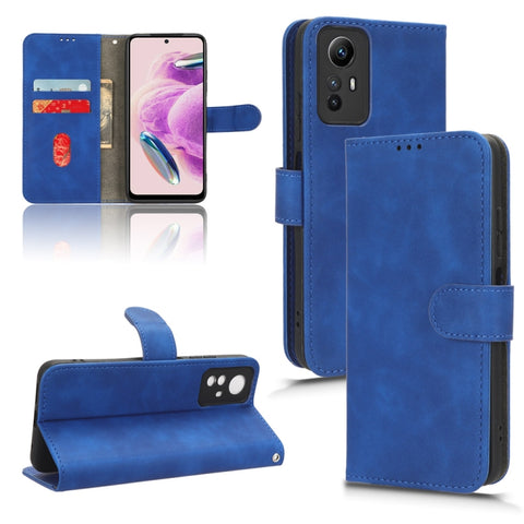 Skin Feel Magnetic Flip Leather Phone Case, For Xiaomi Redmi Note 12S 4G