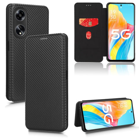 Carbon Fiber Texture Flip Leather Phone Case, For OPPO Reno11 F 5G, For OPPO Reno11 Pro Global, For OPPO Find X7 Ultra, For OPPO A38 4G Global, For OPPO A78 4G, For OPPO A1 5G, For OPPO Find X8 Pro, For OPPO A79 5G