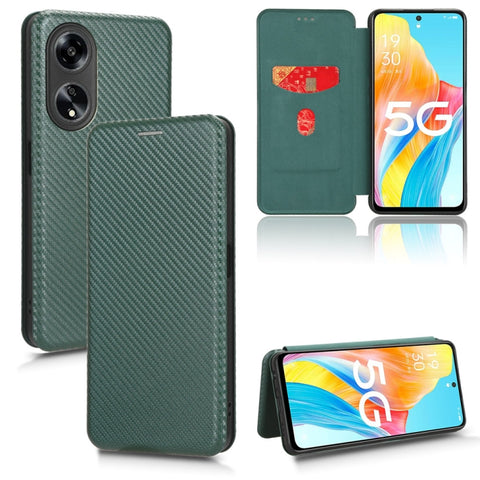 Carbon Fiber Texture Flip Leather Phone Case, For OPPO Reno11 F 5G, For OPPO Reno11 Pro Global, For OPPO Find X7 Ultra, For OPPO A38 4G Global, For OPPO A78 4G, For OPPO A1 5G, For OPPO Find X8 Pro, For OPPO A79 5G
