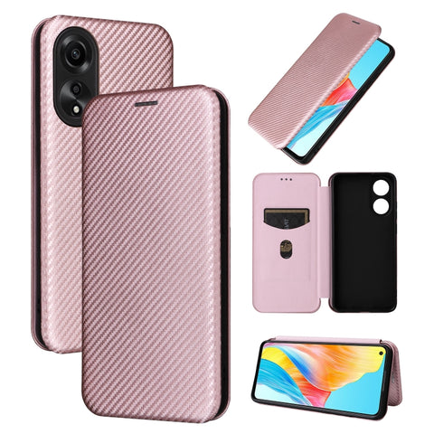 Carbon Fiber Texture Flip Leather Phone Case, For OPPO Reno11 F 5G, For OPPO Reno11 Pro Global, For OPPO Find X7 Ultra, For OPPO A38 4G Global, For OPPO A78 4G, For OPPO A1 5G, For OPPO Find X8 Pro, For OPPO A79 5G