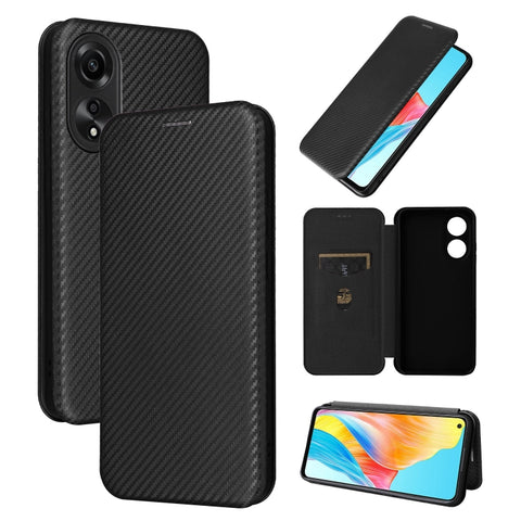 Carbon Fiber Texture Flip Leather Phone Case, For OPPO Reno11 F 5G, For OPPO Reno11 Pro Global, For OPPO Find X7 Ultra, For OPPO A38 4G Global, For OPPO A78 4G, For OPPO A1 5G, For OPPO Find X8 Pro, For OPPO A79 5G