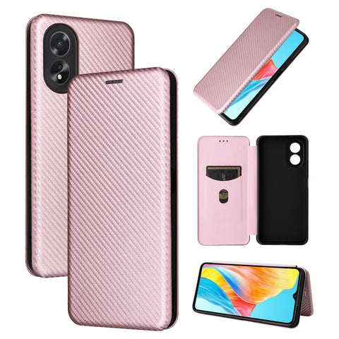 Carbon Fiber Texture Flip Leather Phone Case, For OPPO Reno11 F 5G, For OPPO Reno11 Pro Global, For OPPO Find X7 Ultra, For OPPO A38 4G Global, For OPPO A78 4G, For OPPO A1 5G, For OPPO Find X8 Pro, For OPPO A79 5G