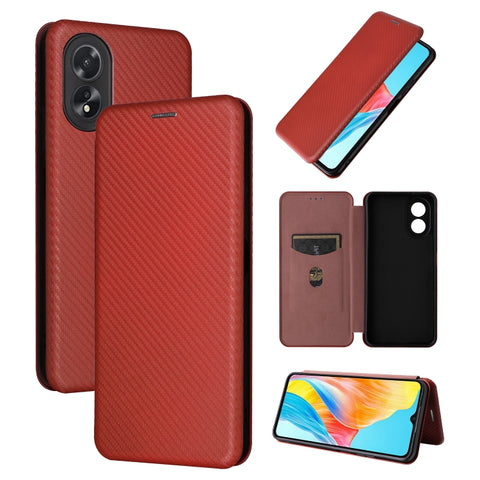 Carbon Fiber Texture Flip Leather Phone Case, For OPPO Reno11 F 5G, For OPPO Reno11 Pro Global, For OPPO Find X7 Ultra, For OPPO A38 4G Global, For OPPO A78 4G, For OPPO A1 5G, For OPPO Find X8 Pro, For OPPO A79 5G