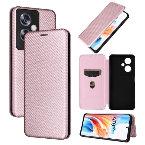 Carbon Fiber Texture Flip Leather Phone Case, For OPPO Reno11 F 5G, For OPPO Reno11 Pro Global, For OPPO Find X7 Ultra, For OPPO A38 4G Global, For OPPO A78 4G, For OPPO A1 5G, For OPPO Find X8 Pro, For OPPO A79 5G