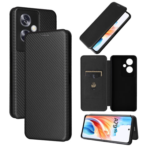 Carbon Fiber Texture Flip Leather Phone Case, For OPPO Reno11 F 5G, For OPPO Reno11 Pro Global, For OPPO Find X7 Ultra, For OPPO A38 4G Global, For OPPO A78 4G, For OPPO A1 5G, For OPPO Find X8 Pro, For OPPO A79 5G
