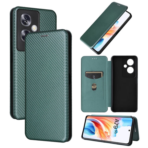 Carbon Fiber Texture Flip Leather Phone Case, For OPPO Reno11 F 5G, For OPPO Reno11 Pro Global, For OPPO Find X7 Ultra, For OPPO A38 4G Global, For OPPO A78 4G, For OPPO A1 5G, For OPPO Find X8 Pro, For OPPO A79 5G