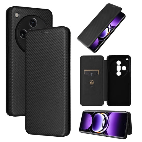 Carbon Fiber Texture Flip Leather Phone Case, For OPPO Reno11 F 5G, For OPPO Reno11 Pro Global, For OPPO Find X7 Ultra, For OPPO A38 4G Global, For OPPO A78 4G, For OPPO A1 5G, For OPPO Find X8 Pro, For OPPO A79 5G