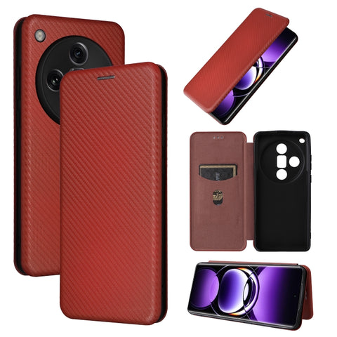 Carbon Fiber Texture Flip Leather Phone Case, For OPPO Reno11 F 5G, For OPPO Reno11 Pro Global, For OPPO Find X7 Ultra, For OPPO A38 4G Global, For OPPO A78 4G, For OPPO A1 5G, For OPPO Find X8 Pro, For OPPO A79 5G
