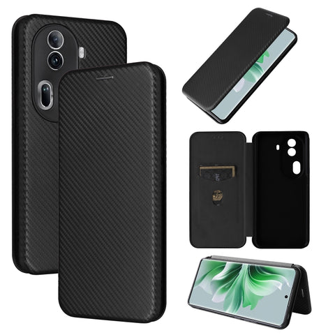 Carbon Fiber Texture Flip Leather Phone Case, For OPPO Reno11 F 5G, For OPPO Reno11 Pro Global, For OPPO Find X7 Ultra, For OPPO A38 4G Global, For OPPO A78 4G, For OPPO A1 5G, For OPPO Find X8 Pro, For OPPO A79 5G