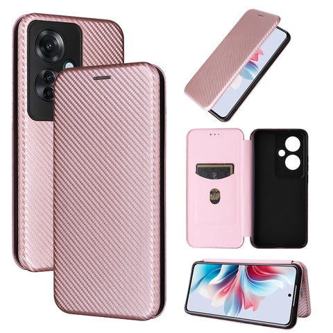 Carbon Fiber Texture Flip Leather Phone Case, For OPPO Reno11 F 5G, For OPPO Reno11 Pro Global, For OPPO Find X7 Ultra, For OPPO A38 4G Global, For OPPO A78 4G, For OPPO A1 5G, For OPPO Find X8 Pro, For OPPO A79 5G