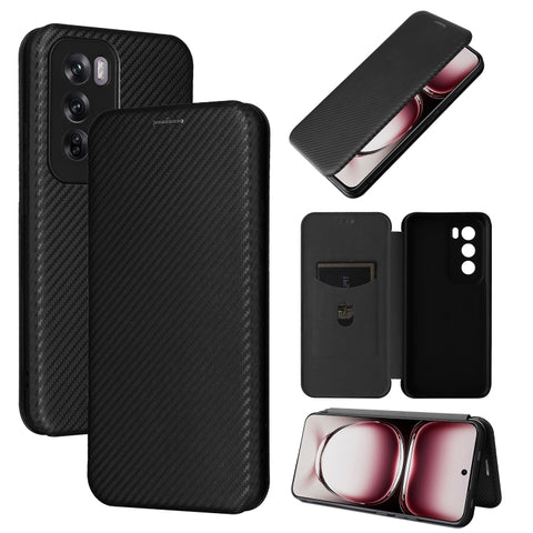 Carbon Fiber Texture Flip Leather Phone Case, For OPPO Reno13 5G Global, For OPPO Reno13 F 5G, For OPPO Find X8, For OPPO A3x 5G India, For OPPO Reno12 F 5G / 4G, For OPPO Reno11 PJH110, For OPPO Reno12 Pro 5G Global, For OPPO Reno12 5G Global         ...