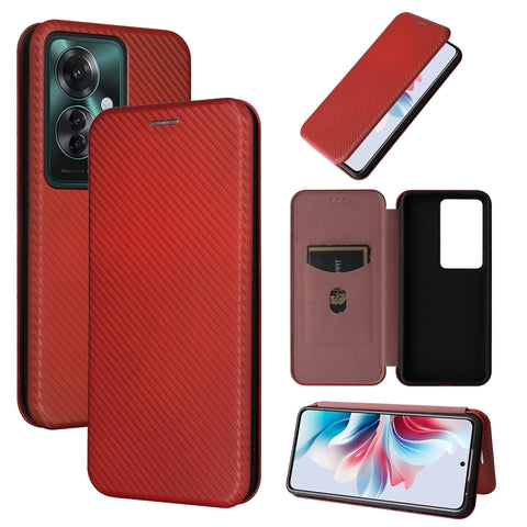 Carbon Fiber Texture Flip Leather Phone Case, For OPPO Reno13 5G Global, For OPPO Reno13 F 5G, For OPPO Find X8, For OPPO A3x 5G India, For OPPO Reno12 F 5G / 4G, For OPPO Reno11 PJH110, For OPPO Reno12 Pro 5G Global, For OPPO Reno12 5G Global         ...