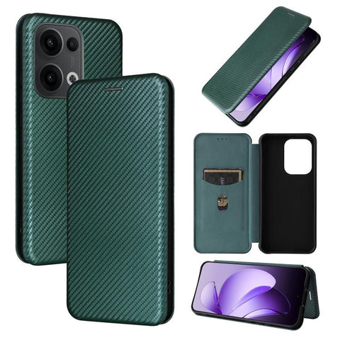 Carbon Fiber Texture Flip Leather Phone Case, For OPPO Reno13 5G Global, For OPPO Reno13 F 5G, For OPPO Find X8, For OPPO A3x 5G India, For OPPO Reno12 F 5G / 4G, For OPPO Reno11 PJH110, For OPPO Reno12 Pro 5G Global, For OPPO Reno12 5G Global         ...