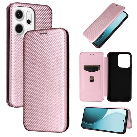 Carbon Fiber Texture Flip Leather Phone Case, For OPPO A6 Pro 5G Global, For OPPO Find X9 Pro, For OPPO Reno14 Global / Reno14 F, For OPPO A5 5G / 4G Global, For OPPO Find X8s+ 5G, For OPPO Find X8s 5G, For OPPO Find X8 Ultra 5G, For OPPO F29 5G       ...