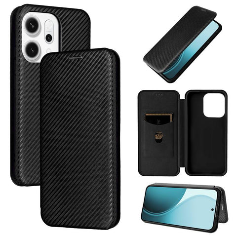 Carbon Fiber Texture Flip Leather Phone Case, For OPPO A6 Pro 5G Global, For OPPO Find X9 Pro, For OPPO Reno14 Global / Reno14 F, For OPPO A5 5G / 4G Global, For OPPO Find X8s+ 5G, For OPPO Find X8s 5G, For OPPO Find X8 Ultra 5G, For OPPO F29 5G       ...