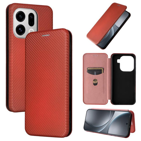 Carbon Fiber Texture Flip Leather Phone Case, For OPPO Reno16 F 5G / Reno16 FS 5G, For OPPO Reno15 A 5G, For OPPO Reno16 / Reno16 Pro 5G Global, For OPPO Find X9 Ultra, For OPPO Reno15 F 5G, For OPPO Reno15 Pro Max 5G Global, For OPPO A6x 5G / 4G      ...