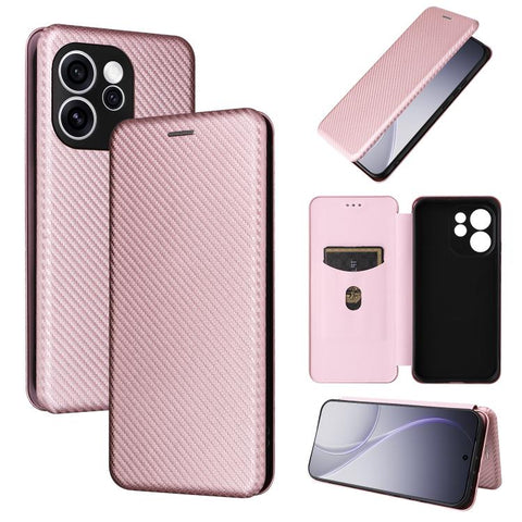 Carbon Fiber Texture Flip Leather Phone Case, For OPPO Reno16 F 5G / Reno16 FS 5G, For OPPO Reno15 A 5G, For OPPO Reno16 / Reno16 Pro 5G Global, For OPPO Find X9 Ultra, For OPPO Reno15 F 5G, For OPPO Reno15 Pro Max 5G Global, For OPPO A6x 5G / 4G      ...