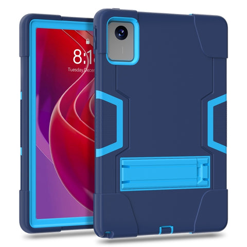 Contrast Color Silicone Hybrid PC Tablet Case with Holder, For Lenovo Tab M11/ Xiaoxin Pad 11 2024, For Lenovo Tab M8 4th Gen, For Lenovo Tab M9 / TB-310FU