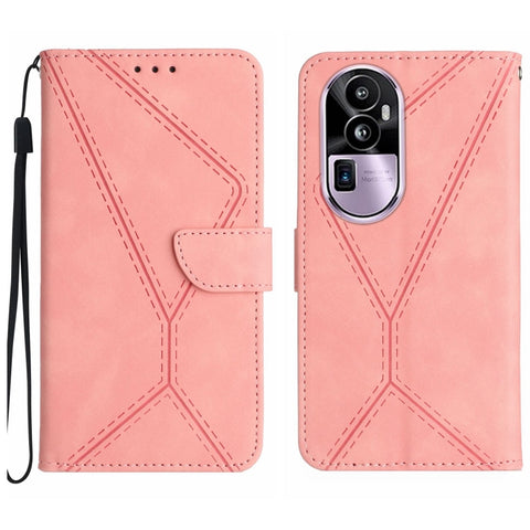 Stitching Embossed Leather Phone Case, For OPPO Reno10 Pro+, For OPPO Reno10 Pro China, For OPPO Reno10 China