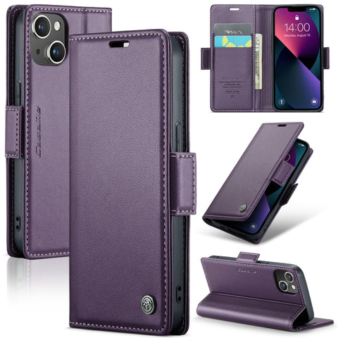 CaseMe 023 Butterfly Buckle Litchi Texture RFID Anti-theft Leather Phone Case, For iPhone 13, For iPhone 13 mini, For iPhone 13 Pro, For iPhone 13 Pro Max, For iPhone 12 / 12 Pro, For iPhone 12 Pro Max, For iPhone 12 mini, For iPhone 11