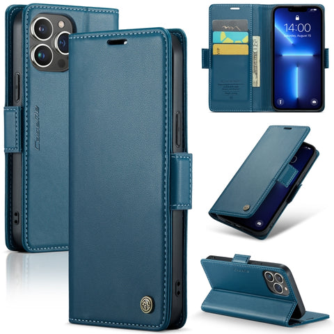 CaseMe 023 Butterfly Buckle Litchi Texture RFID Anti-theft Leather Phone Case, For iPhone 13, For iPhone 13 mini, For iPhone 13 Pro, For iPhone 13 Pro Max, For iPhone 12 / 12 Pro, For iPhone 12 Pro Max, For iPhone 12 mini, For iPhone 11
