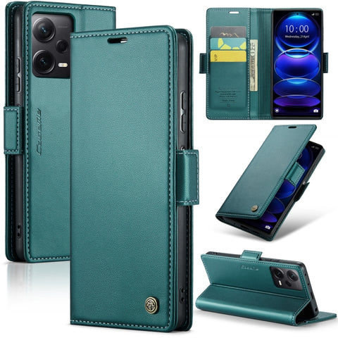 CaseMe 023 Butterfly Buckle Litchi Texture RFID Anti-theft Leather Phone Case, For Xiaomi Redmi Note 13 5G, For Xiaomi Redmi Note 13 Pro+ 5G, For Xiaomi Redmi Note 13 Pro 5G, For Xiaomi Redmi 12 4G／12 5G／Note 12R／POCO M6 Pro 5G, For Xiaomi 13T/13T Pro ...