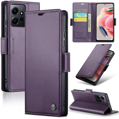 CaseMe 023 Butterfly Buckle Litchi Texture RFID Anti-theft Leather Phone Case, For Xiaomi Redmi Note 13 5G, For Xiaomi Redmi Note 13 Pro+ 5G, For Xiaomi Redmi Note 13 Pro 5G, For Xiaomi Redmi 12 4G／12 5G／Note 12R／POCO M6 Pro 5G, For Xiaomi 13T/13T Pro ...