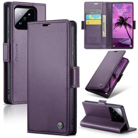 CaseMe 023 Butterfly Buckle Litchi Texture RFID Anti-theft Leather Phone Case, For Xiaomi Redmi Note 13 Pro 4G, For Xiaomi Redmi Note 13 4G, For Xiaomi Redmi 13C 4G / 13C 5G, For Xiaomi Poco C65 4G, For Xiaomi Poco X6 Pro 5G/Redmi K70E 5G              ...