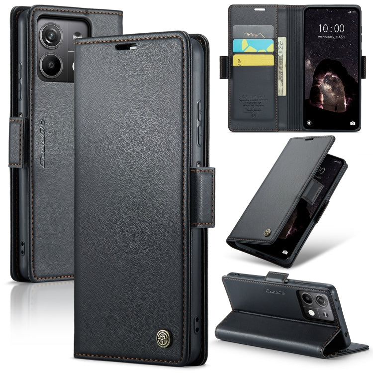 CaseMe 023 Butterfly Buckle Litchi Texture RFID Anti-theft Leather Phone Case, For Xiaomi Redmi Note 13 5G, For Xiaomi Redmi Note 13 Pro+ 5G, For Xiaomi Redmi Note 13 Pro 5G, For Xiaomi Redmi 12 4G／12 5G／Note 12R／POCO M6 Pro 5G, For Xiaomi 13T/13T Pro ...