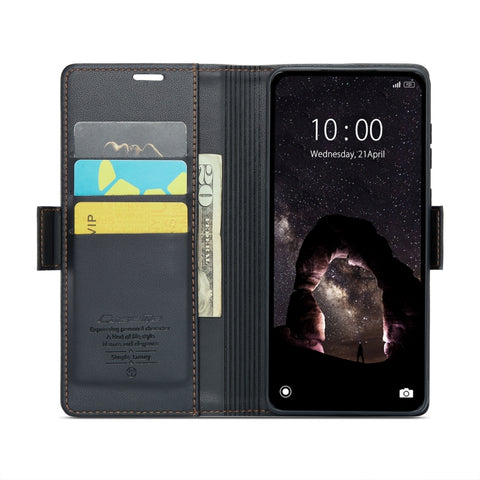 CaseMe 023 Butterfly Buckle Litchi Texture RFID Anti-theft Leather Phone Case, For Xiaomi Redmi Note 13 5G, For Xiaomi Redmi Note 13 Pro+ 5G, For Xiaomi Redmi Note 13 Pro 5G, For Xiaomi Redmi 12 4G／12 5G／Note 12R／POCO M6 Pro 5G, For Xiaomi 13T/13T Pro ...